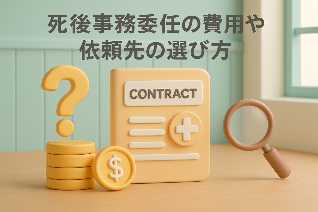 死後事務委任の費用や依頼先の選び方