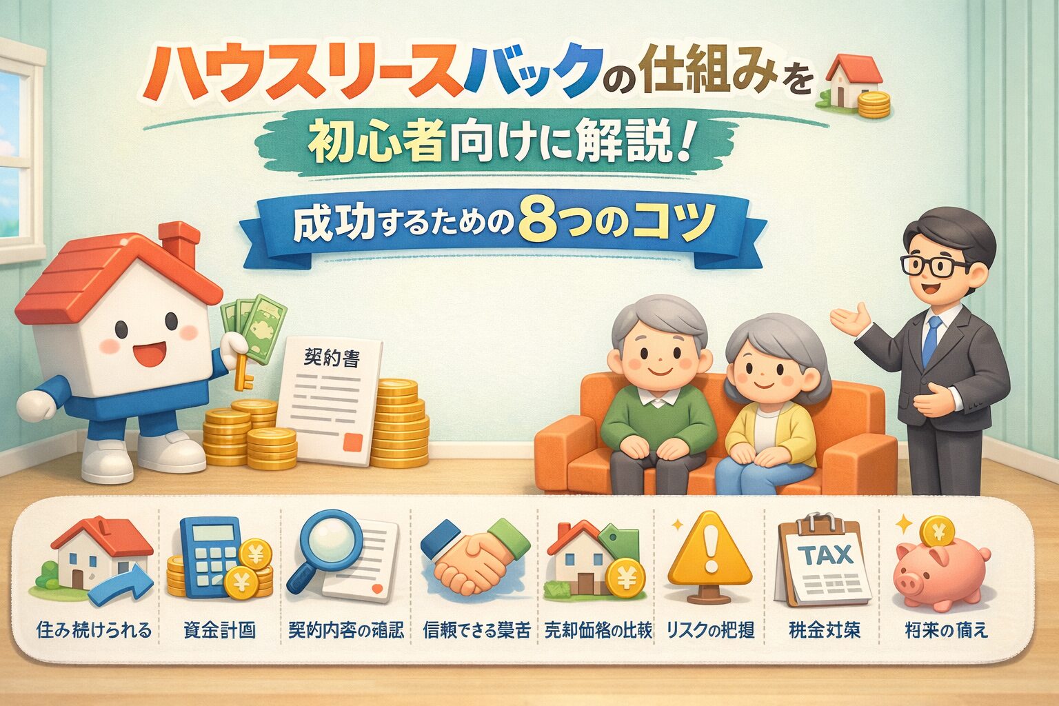 ハウスリースバックからくりを初心者向けに解説!成功のための8つのコツ