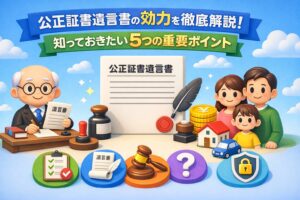 公正証書遺言書の効力を徹底解説！知っておくべき5つの重要ポイント