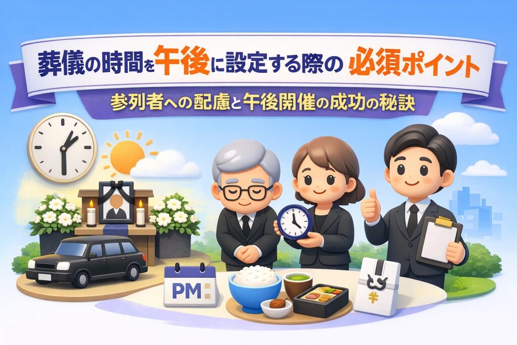 葬儀時間午後に設定する際の必須ポイント｜参列者への配慮と成功の秘訣