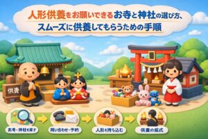人形供養してくれるお寺・神社の選び方とスムーズに供養するための手順