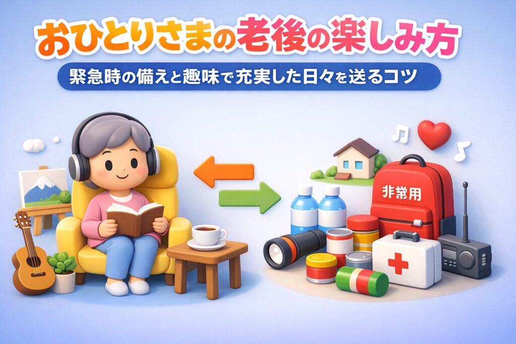 おひとりさま老後楽しみ方｜緊急時の備えと趣味で充実した日々を送るコツ