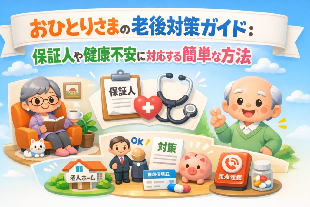 おひとりさまの老後対策ガイド：保証人や健康不安に対応する簡単な方法
