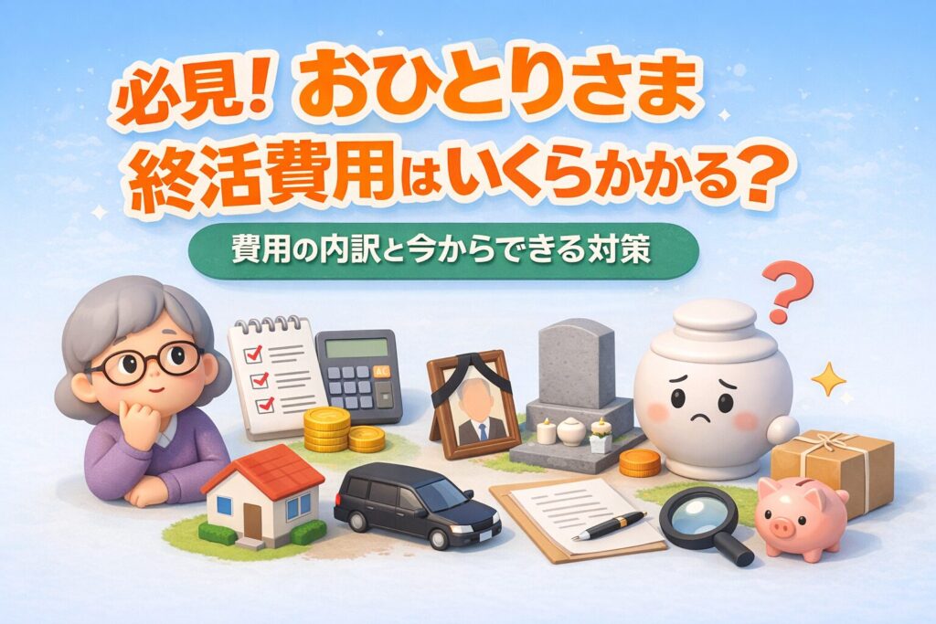必見！おひとりさま終活費用はどれくらい？重要な費用項目と今すぐできる対策