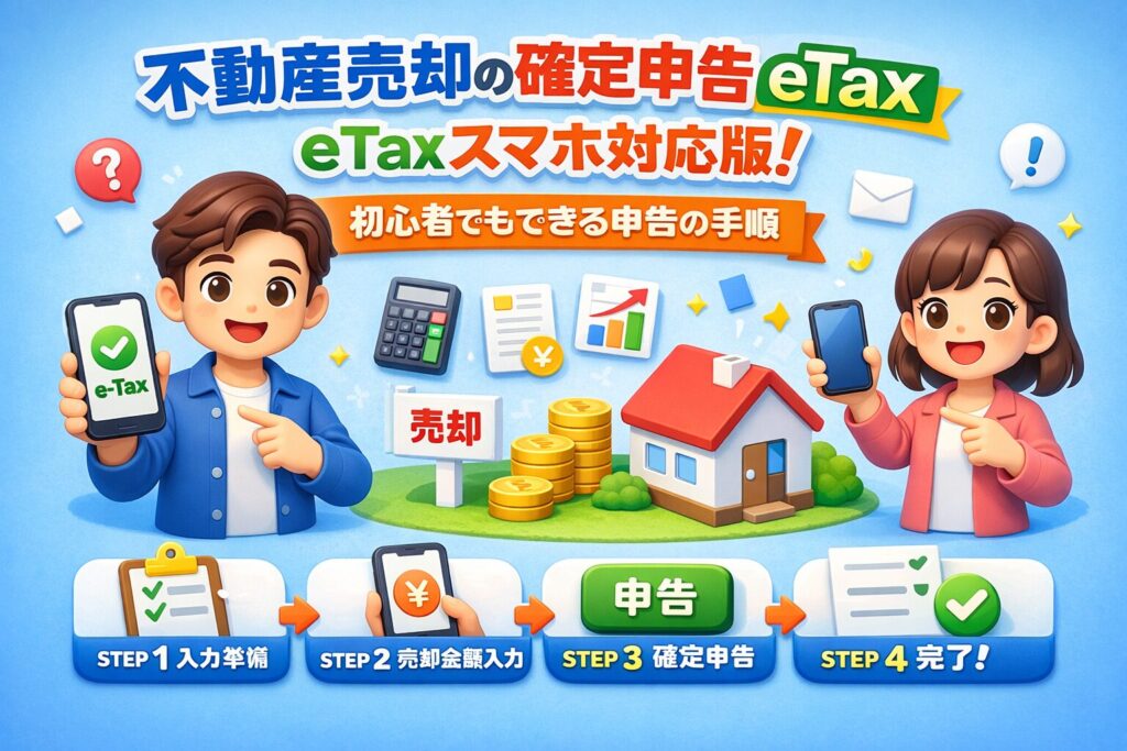 不動産売却確定申告etaxスマホ対応版！初心者でもできる申告手順