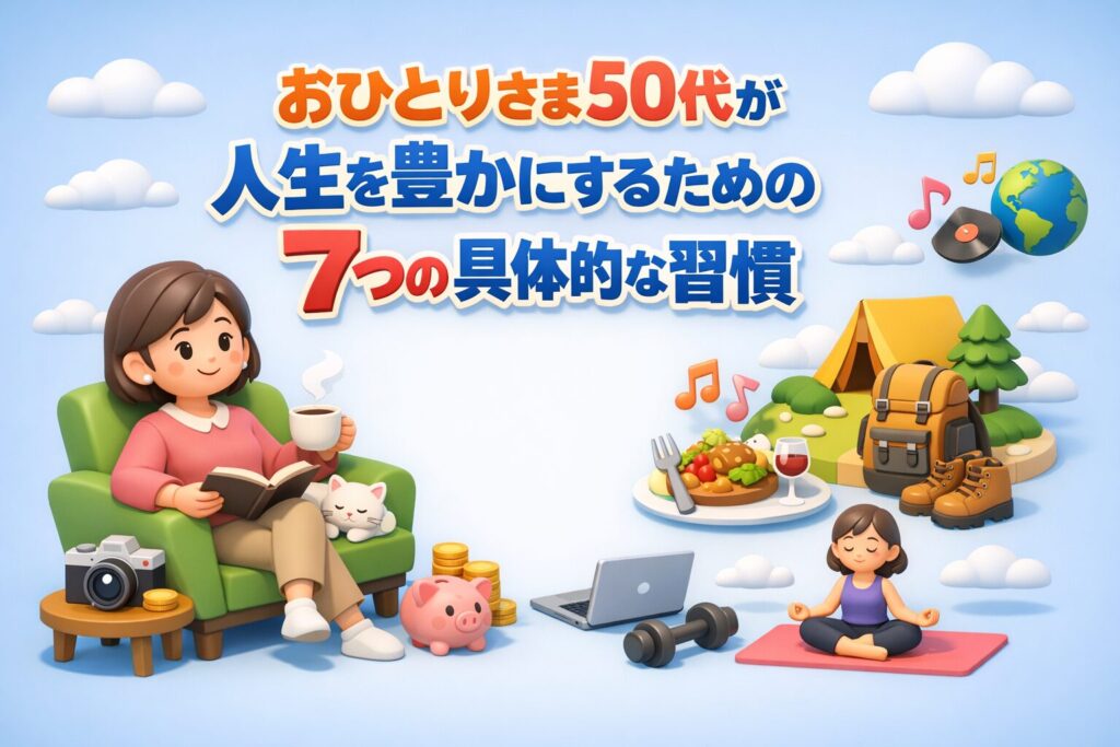 おひとりさま50代が人生を豊かにするための7つの具体的な習慣