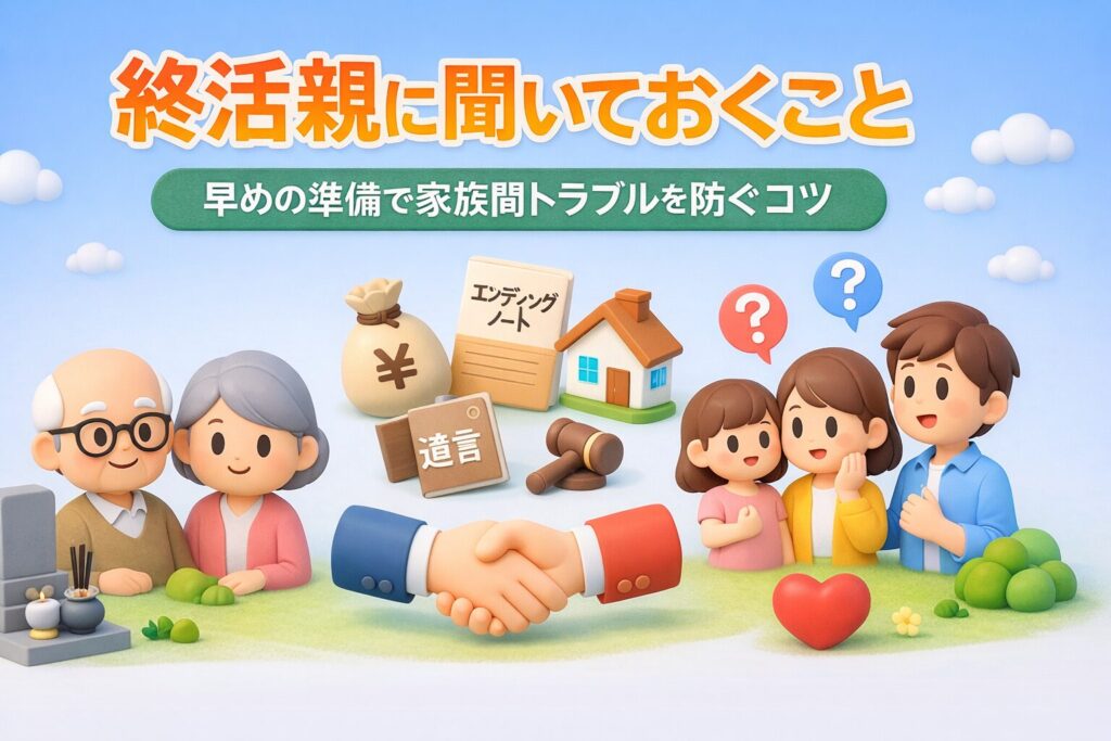 終活親に聞いておくこと｜早めの準備で家族間トラブルを防ぐ秘訣