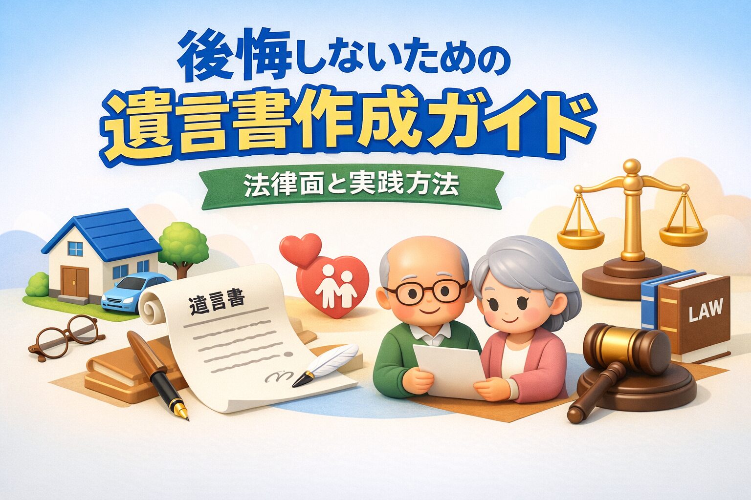 後悔しないための遺言書作成ガイド:法律面と実践方法