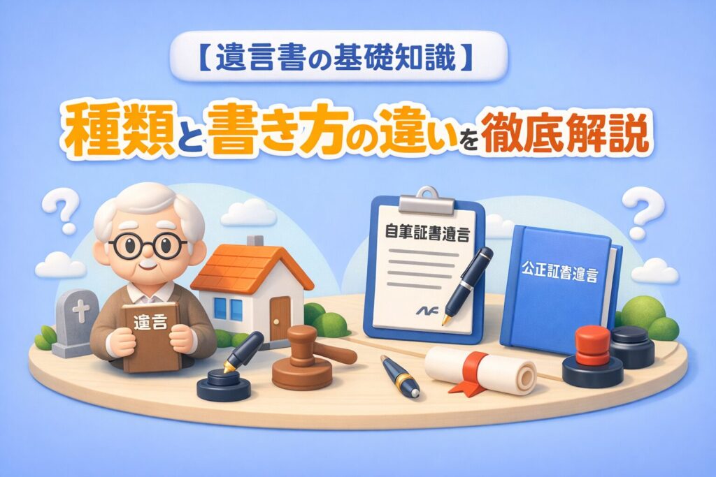 【遺言書の基礎知識】種類と書き方の違いを徹底解説