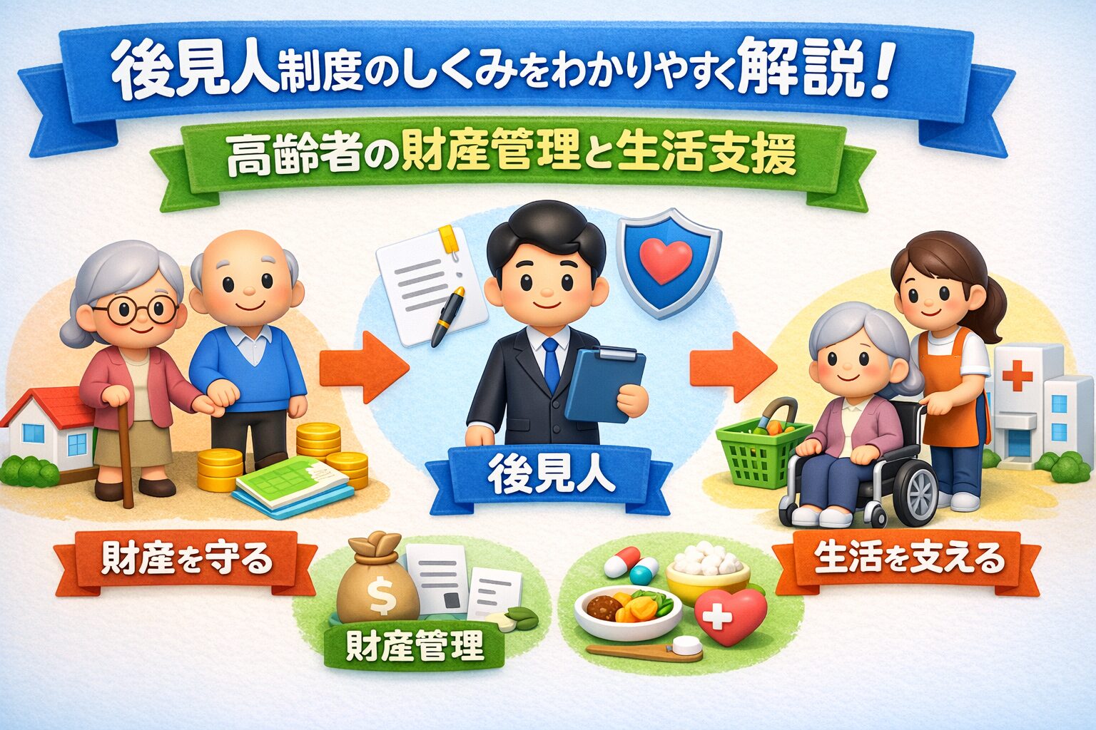 後見人制度をわかりやすく解説!高齢者の財産管理と生活支援