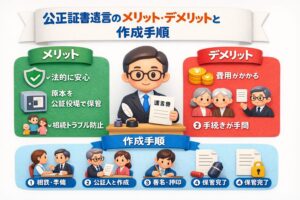 公正証書遺言のメリット・デメリットと作成手順