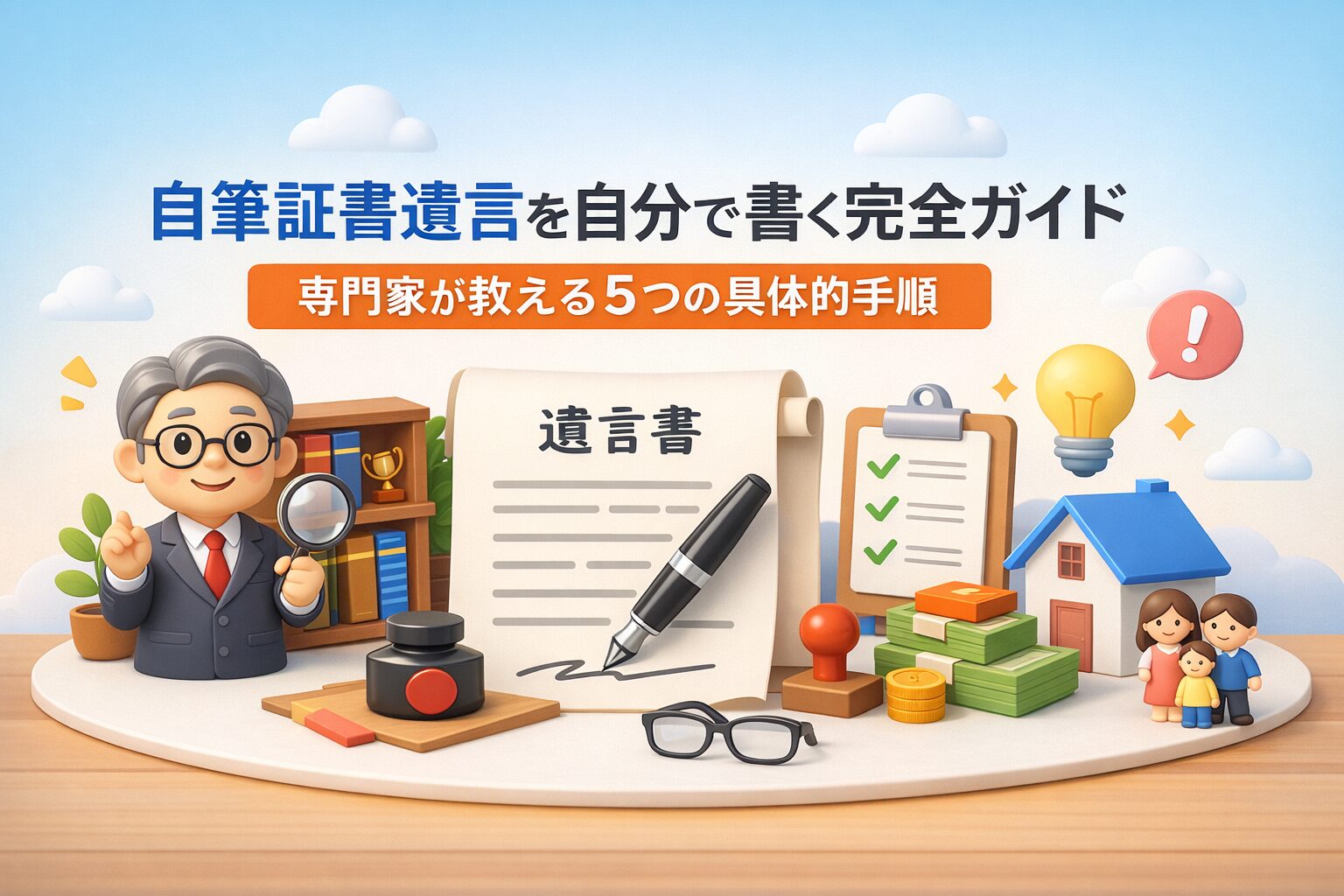 自筆証書遺言を自分で書く際の完全ガイド|専門家が教える5つの具体的手順