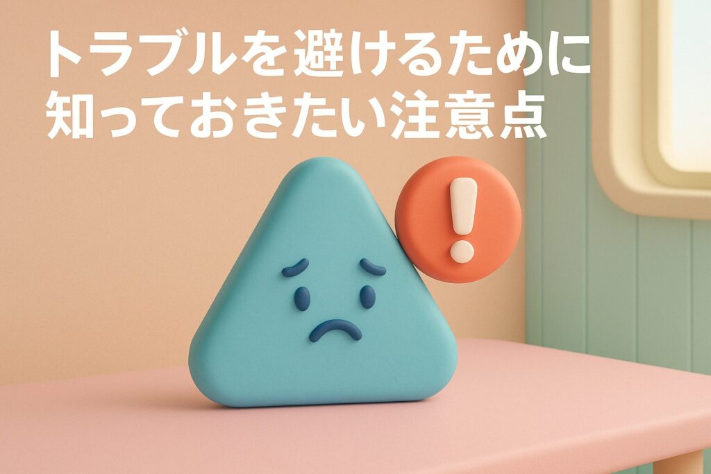 トラブルを避けるために知っておきたい注意点