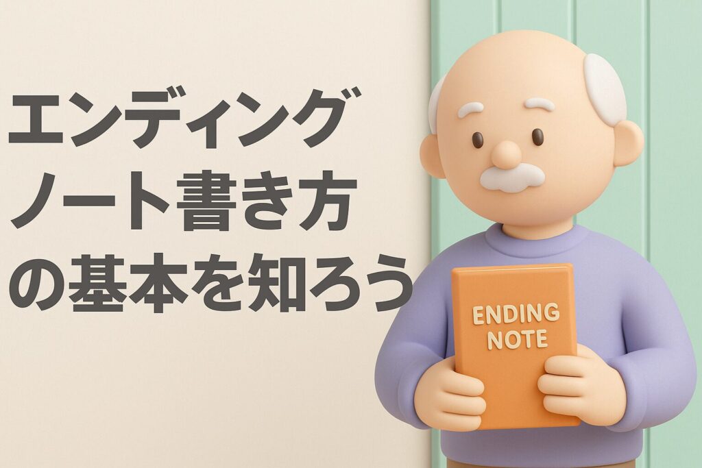 エンディングノート書き方の基本を知ろう