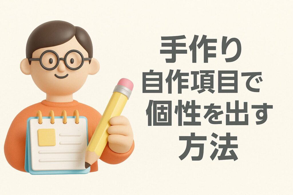 手作り 自作項目で個性を出す方法