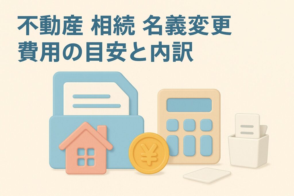 不動産 相続 名義変更 費用の目安と内訳