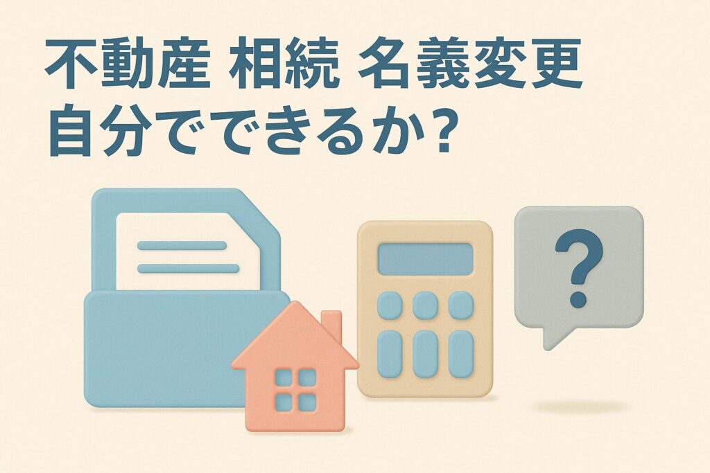 不動産 相続 名義変更 自分でできるか?