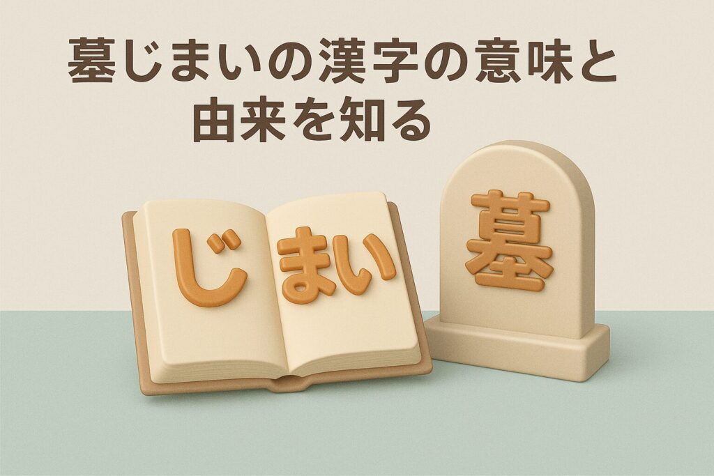 墓じまいの漢字の意味と由来を知る