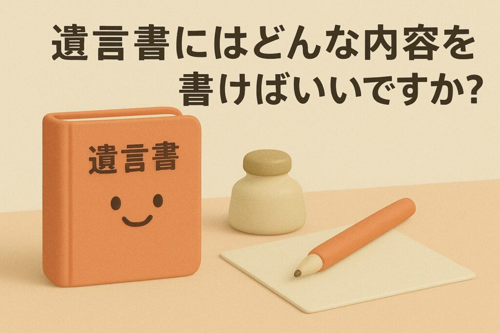 遺言書にはどんな内容を書けばいいですか?
