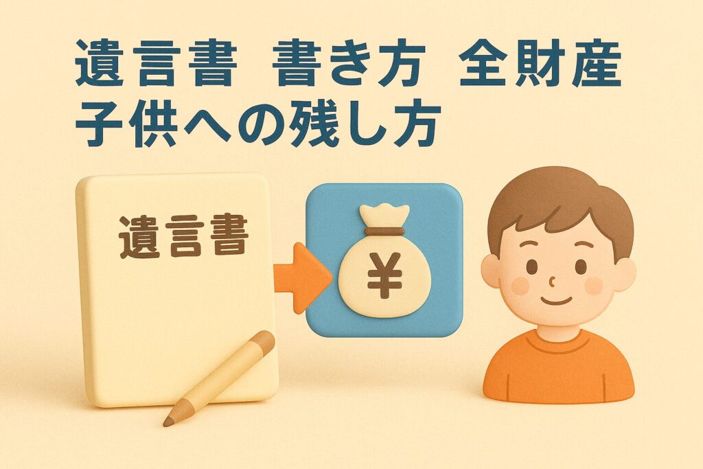 遺言書 書き方 全財産 子供への残し方