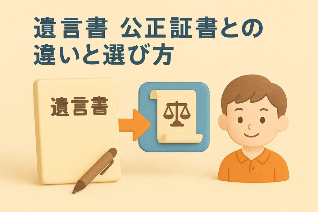 遺言書 公正証書との違いと選び方