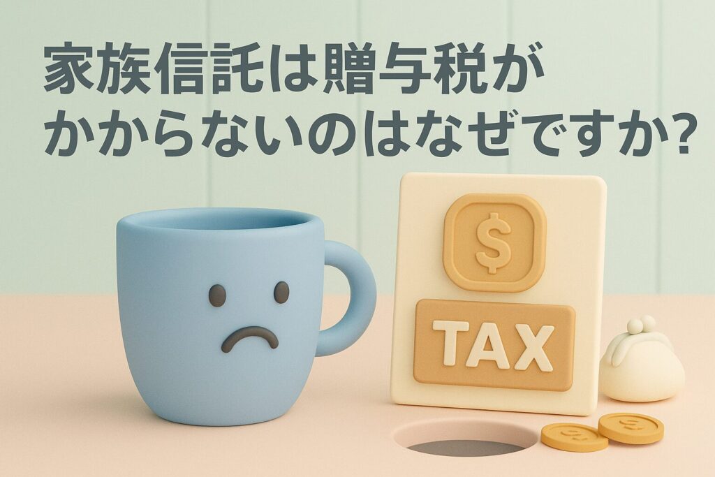 家族信託は贈与税がかからないのはなぜですか？