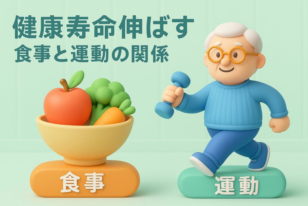 健康寿命伸ばす 食事と運動の関係