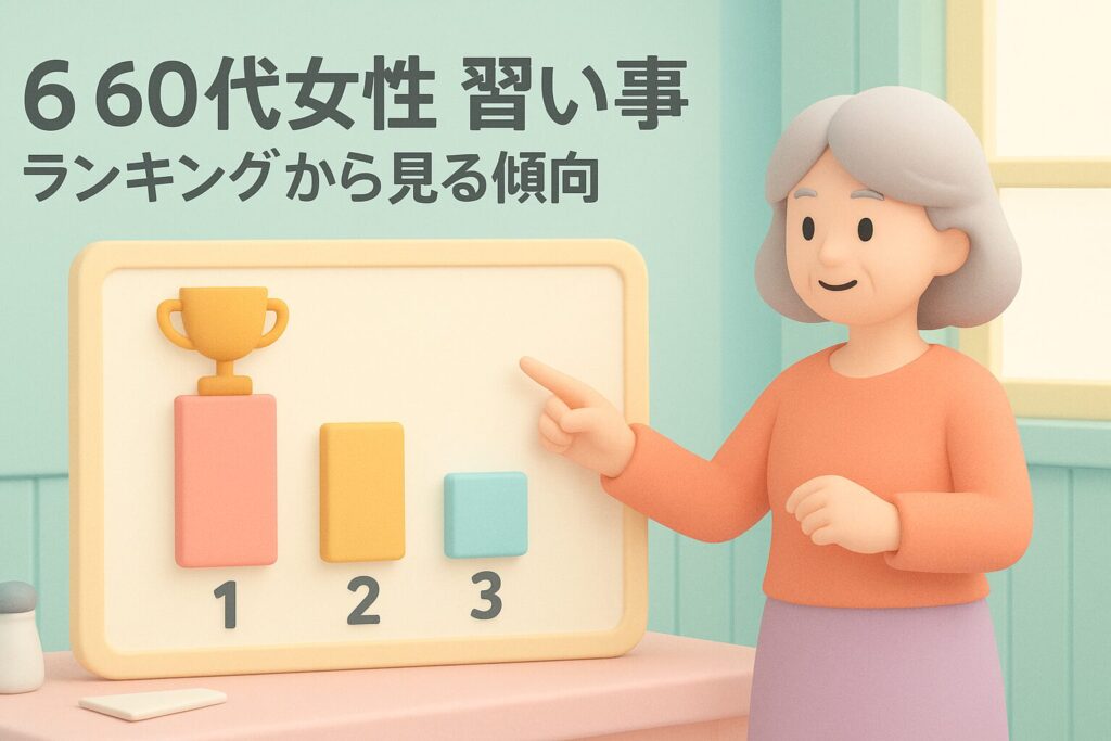 60代女性 習い事 ランキングから見る傾向