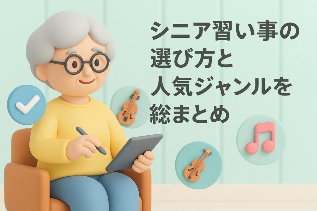 シニア習い事の選び方と人気ジャンルを総まとめ