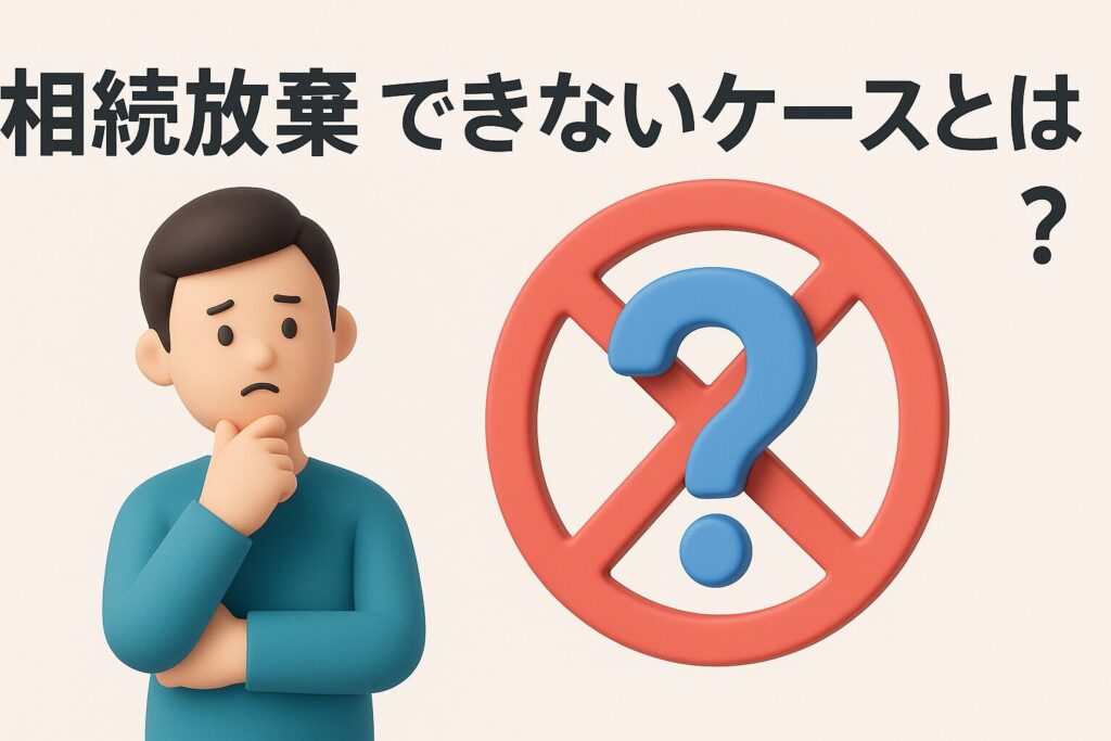 相続放棄 できないケースとは？