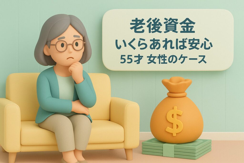 老後資金 いくら あれば 安心 55才 女性のケース