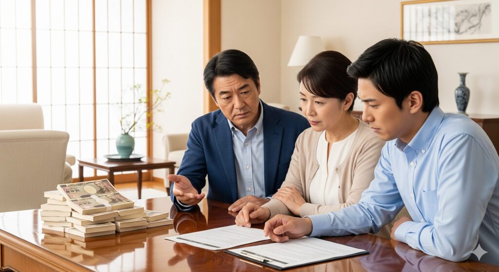 換価分割の譲渡所得は誰が払う？