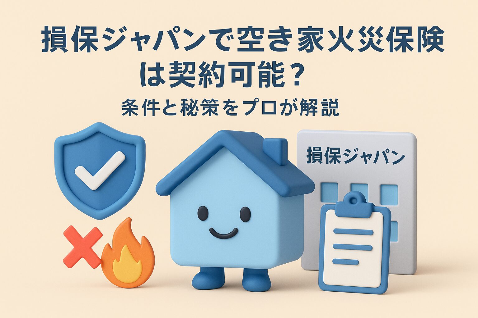 損保ジャパンで空き家火災保険は契約可能？条件と秘策をプロが解説
