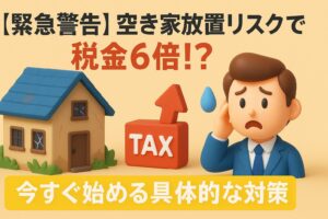 【緊急警告】空き家放置リスクで税金6倍!?今すぐ始める具体的な対策