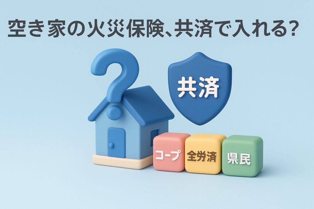 コープ共済の火災保険は空き家NG？全労済と県民共済の真実