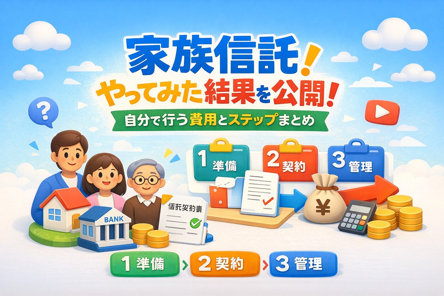 家族信託やってみた結果を公開!自分で行う費用とステップまとめ