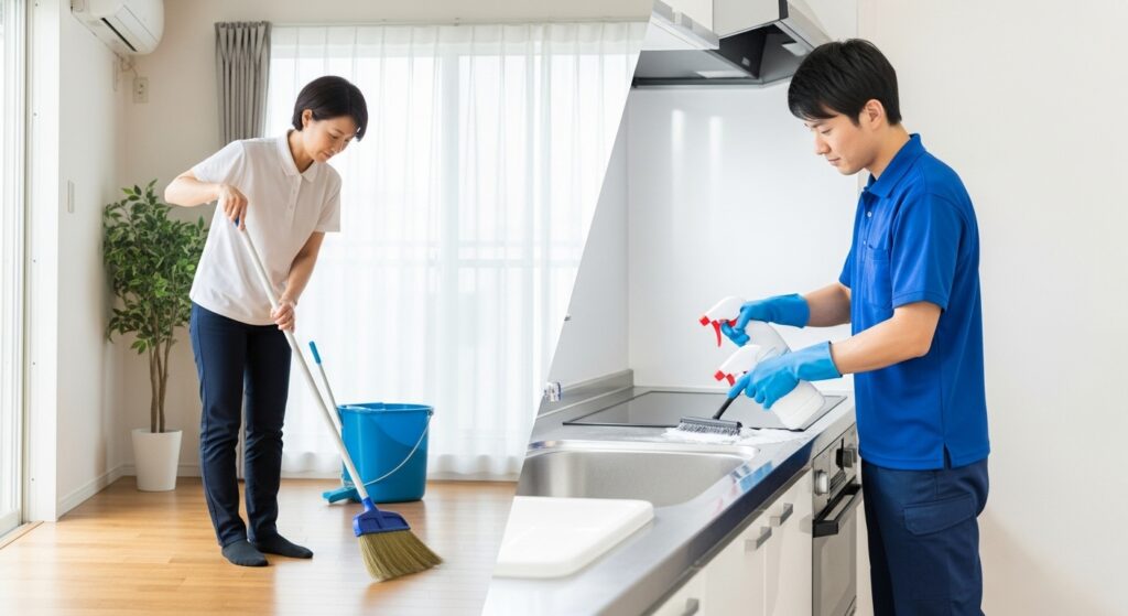 簡易清掃とハウスクリーニングの違い