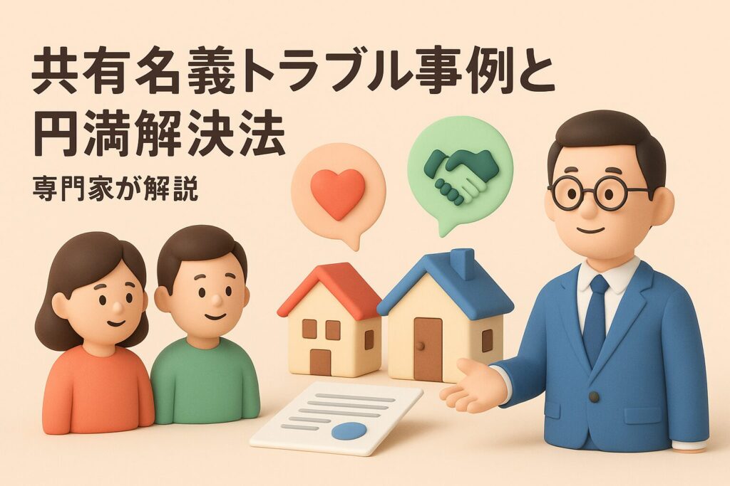 共有名義トラブル事例と円満解決法を専門家が解説