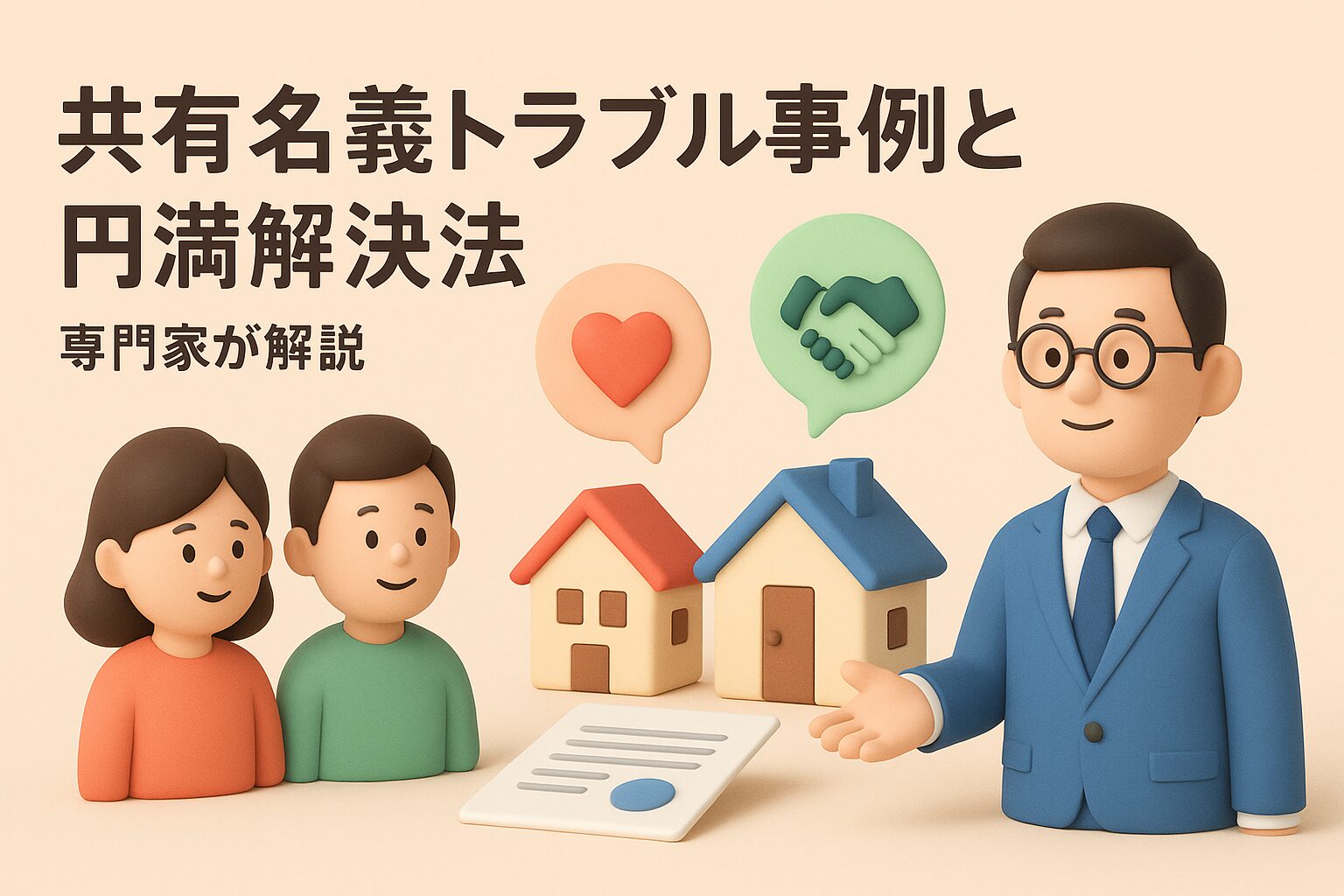 共有名義トラブル事例と円満解決法を専門家が解説
