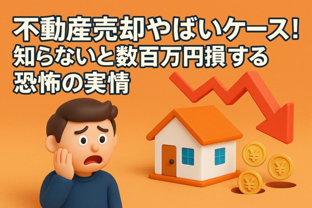 不動産売却やばいケース！知らないと数百万円損する恐怖の実情