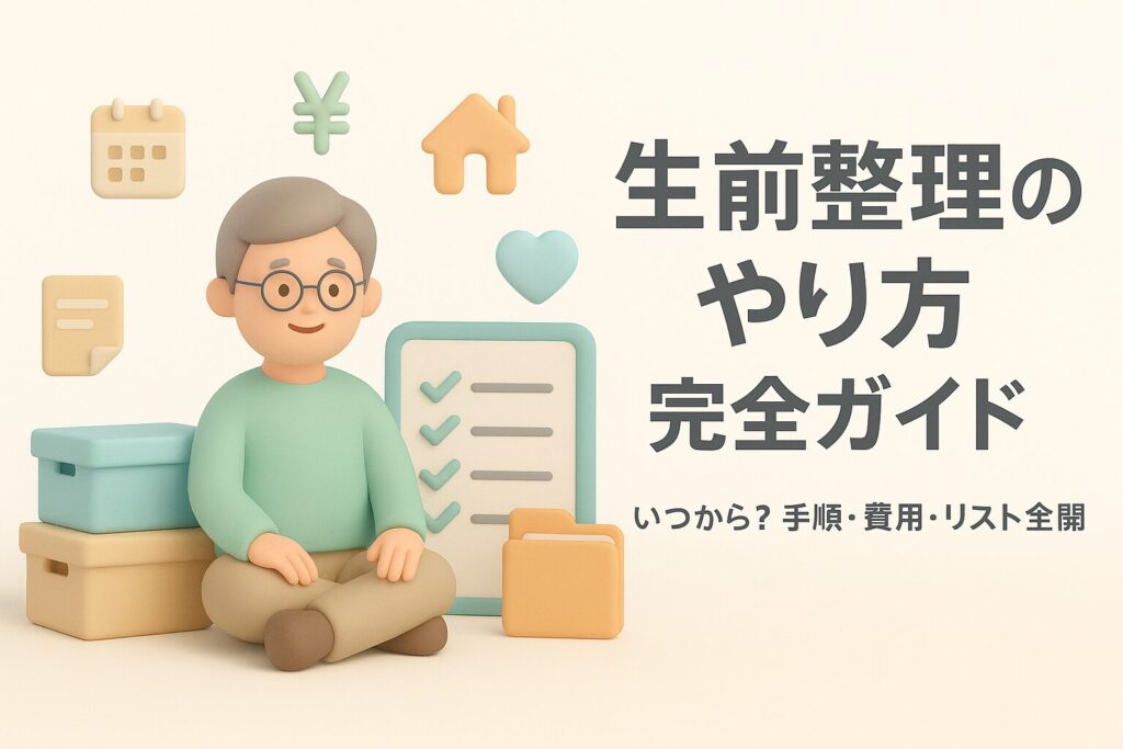 生前整理 やり方 完全ガイド｜いつから？手順・費用・リスト全公開