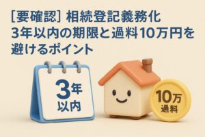 【要確認】相続登記義務化｜3年以内の期限と過料10万円を避ける5つの実践ポイント