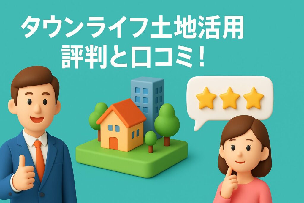タウンライフ土地活用 評判と口コミ！相続のメリットデメリット完全解説