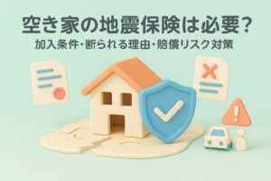 空き家の地震保険は必要？加入条件と断られる理由・賠償リスク対策