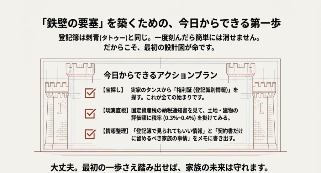 権利証の確認や税金計算など家族信託に向けて今日からできる3つのアクションプラン