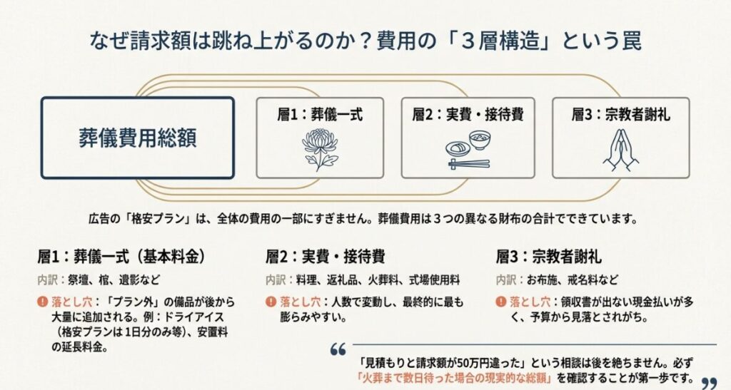 ネットのランキングは広告料順であることを示し、低評価への返信内容から業者の信頼性を見極める方法を解説するスライドです。