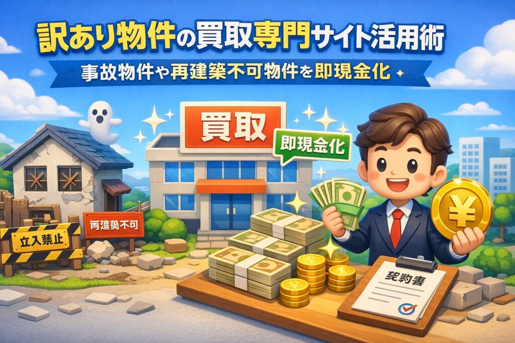 訳あり物件の買取専門サイト活用術｜事故物件や再建築不可を即現金化
