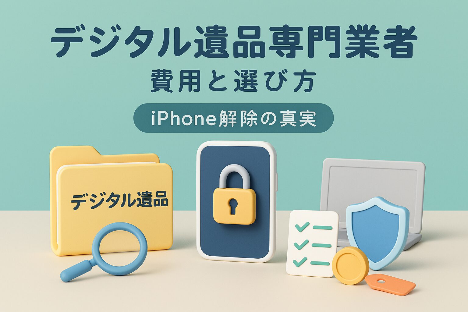 デジタル遺品専門業者の費用と選び方｜iPhone解除の真実