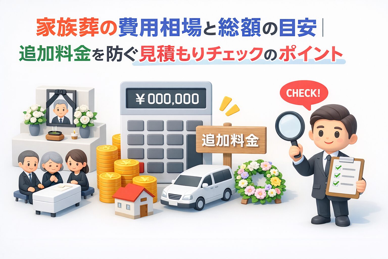家族葬の費用相場はいくら?総額の目安と「追加料金」を防ぐ見積チェック