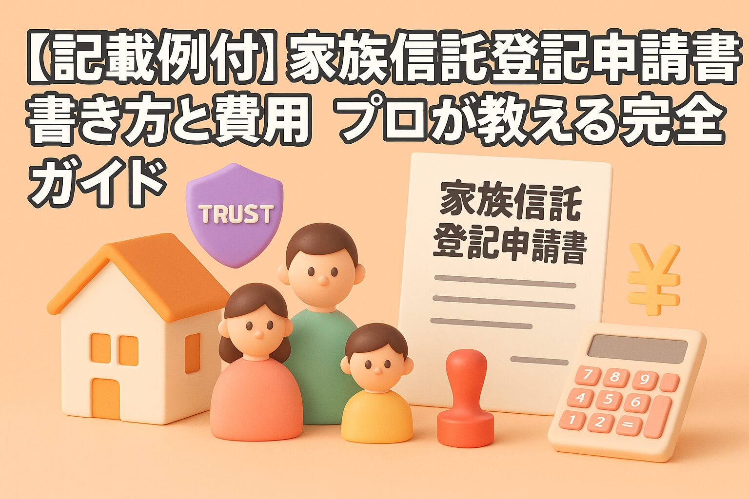 【記載例付】家族信託登記申請書の書き方と費用！プロが教える完全ガイド